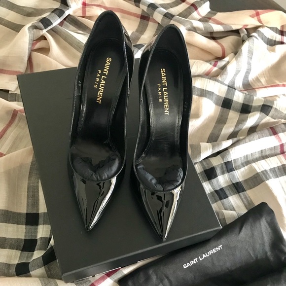 Yves Saint Laurent Shoes - YSL 'Zoe' Black Patten heels size 6.5 $407.00